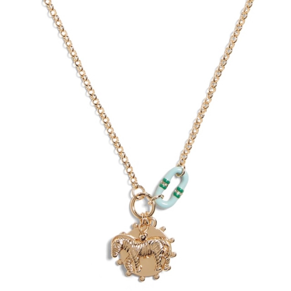 Enamel link necklace